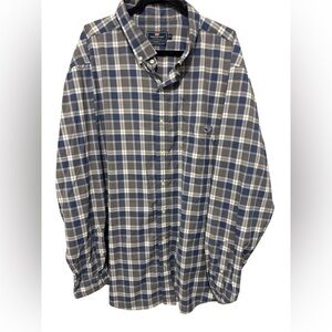 Vineyard Vines Navy and White Plaid Button Down Shirt